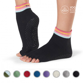 Носки для йоги нескользящие ANKLE Half Toe, (35-42р), TOESOX, USA