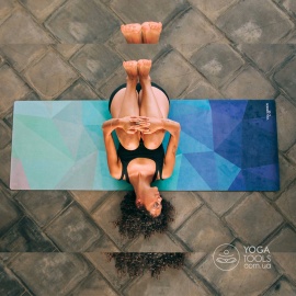 Коврик для йоги GEO Blue, Yoga Design Lab, Bali,каучук+micra, 178x61cm