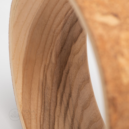 CORK textured Колесо для йоги (wooden yoga wheel),Yogatools,  ясень, 32cm