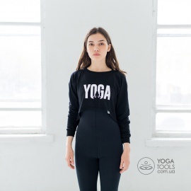 Свитшот YOGA Black/White, шерсть, Yogatools