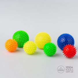 Мяч массажный с шипами SOFT+,  d=6,5-8,5 см