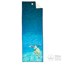 Коврик-полотенце Skidless turtle sea, нескользящее,  Yogitoes, USA, 183cm x 66cm
